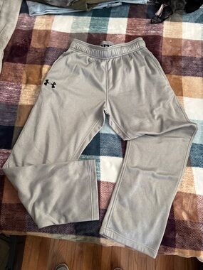 Under Armour Light Gray Athletic Joggers with Elastic Waist